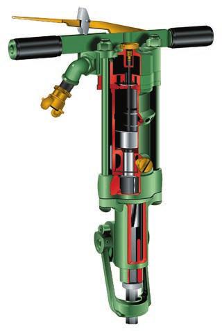 Drills Designed for Performance and Operator Protection Dead Man Safety Handle Sullair drills are designed so that the tool automatically stops operating when the operator releases the throttle lever.