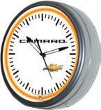 21 8 G IF T S A ND A P P A R EL toll free (800) 359-7717 international 1-321-269-9651 White Neon Camaro Wall Clock 20" Diameter