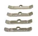 Chrome Valve Cover Clamps with Bowtie Logos A great dress-up item Enameled Chevy Bowtie and Chevrolet script Fits all 1970-85 small blocks Set of 4 completes one valve cover Ultra-Seal Valve Cover