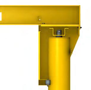 operation and long life Full supporting triangular base plate gussets are used (in lieu of struts) to minimize crane deflection, thus making it easier to accurately position loads Ease of