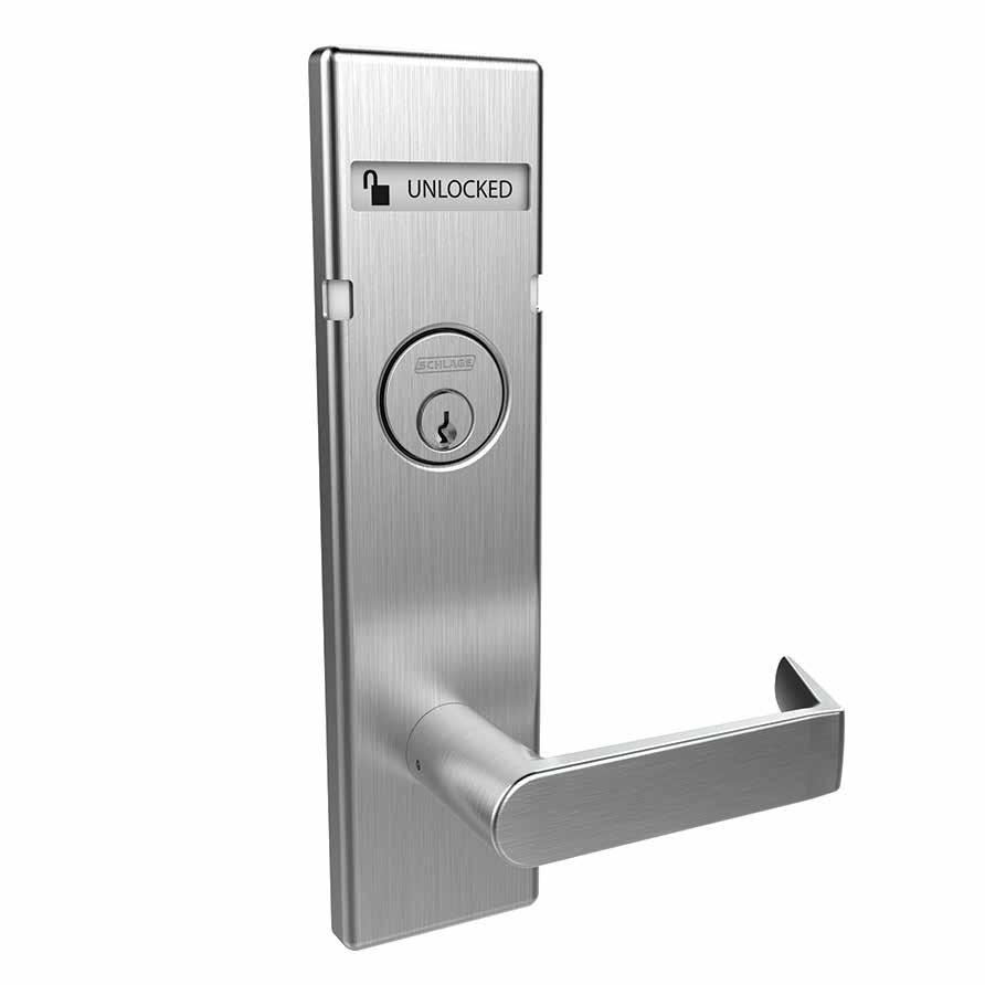 Sectional trim N escutcheon trim L Series mortise indicators Overview The 180 degree visibility indicator for the Schlage L Series mortise lock offers unparalleled visibility and