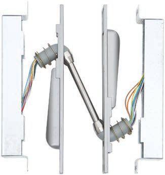 Electrical power transfer Overview Features and benefits Electric power transfer provides a means of transferring electrical power from a door frame to the edge of a swinging door.