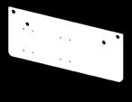Optional Installation Accessories 4040XP-18 Plate 4040XP-18G Plate 4040XP-18TJ Plate 4040XP-18PA Plate n Required for hinge side mount where top rail is less than 3-3/4 (95 mm) n Requires minimum 2