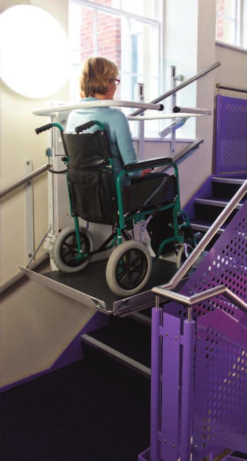 Our Stairiser inclined platform lifts are an ideal access solution if your building cannot accommodate a vertical lift, carrying one person safely over a straight or curved stairway, seated in a