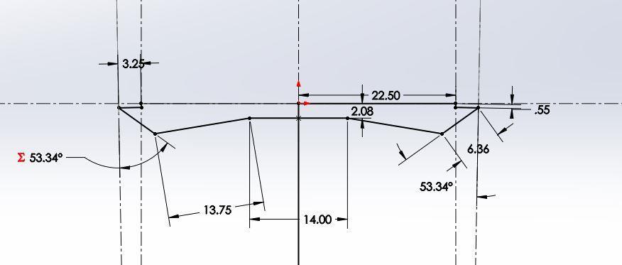 Figure 19: Solidworks model of the steering system with no steering input (Vehicle going in a straight line) Figure 20: Solidworks steering model at max steering input
