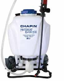 SPECIALTY BACKPACKS 61808 The Chapin Pretreat & De-Ice Backpack Designed for the best application of Pretreat and Ice-melt solutions.