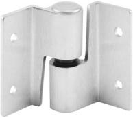 Surface Mounted Hinges Pre-packaged with fasteners Part No. Finish - Alloy Height Thick Two Hinge Sets* 656-9009* Satin - Stamped Stainless Steel R.H. In or L.H. Out 3" 3/32" 656-9378* Satin - Stamped Stainless Steel R.