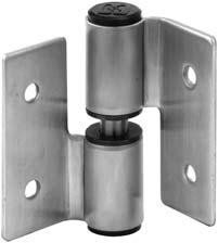 Finish - Alloy Height Thick Two Hinge Sets 656-8237 Satin - Stamped Stainless Steel R.H. In or L.H. Out 3-3/8" 1/8" 656-8240 Satin - Stamped Stainless Steel L.H. In or R.H. Out 3-3/8" 1/8" 656-2870 Satin - Stamped Stainless Steel R.