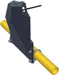 Exhaust clamps (B16) can be used if mounting the sensor brackets to a portion of the boom with round tubing.