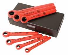 2 212 90 7 Piece Metric Insulated Ratchet Wrenches Set OAL OAL No. mm mm mm mm lbs.