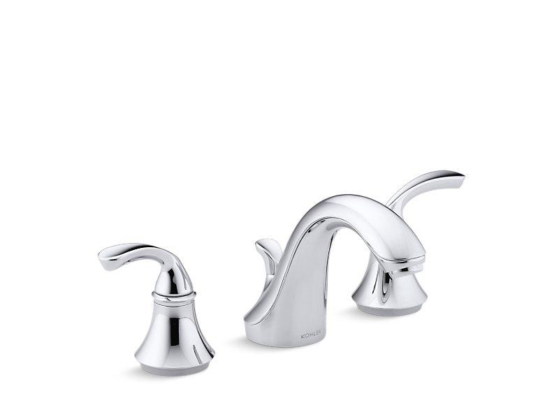 LAV FAUCETS Forté Widespread Bathroom Sink Faucet With Sculpted Lever Handles Antique Lav Faucet/lever Kohler K-108-4-BN Kohler K-10273-4-CP LIST