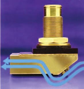 Streamlined header design Significantly increases heat transfer efficiency over square-head design.
