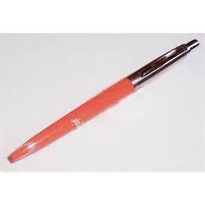 1954 Parker ball point Jotter. 1st yr in rare coral color. Barrel is ribbed nylon w/o metal protector tip. New refill installed.