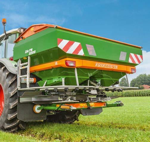 In hilly terrain, Argus Twin even provides a slope compensation of the spread pattern via the automatic readjustment of the delivery position of the fertiliser.