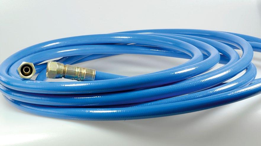 3 High pressure fluid hose Fluid hose NW 13 / ID 1/ 2" -N- -R- Length (m / ft) Connections Max. operating pressure 0634957 1.0 / 3.28 1/ 2" NPSM 470 / 6816.4 0642701 5.0 / 16.4 1/ 2" NPSM 470 / 6816.