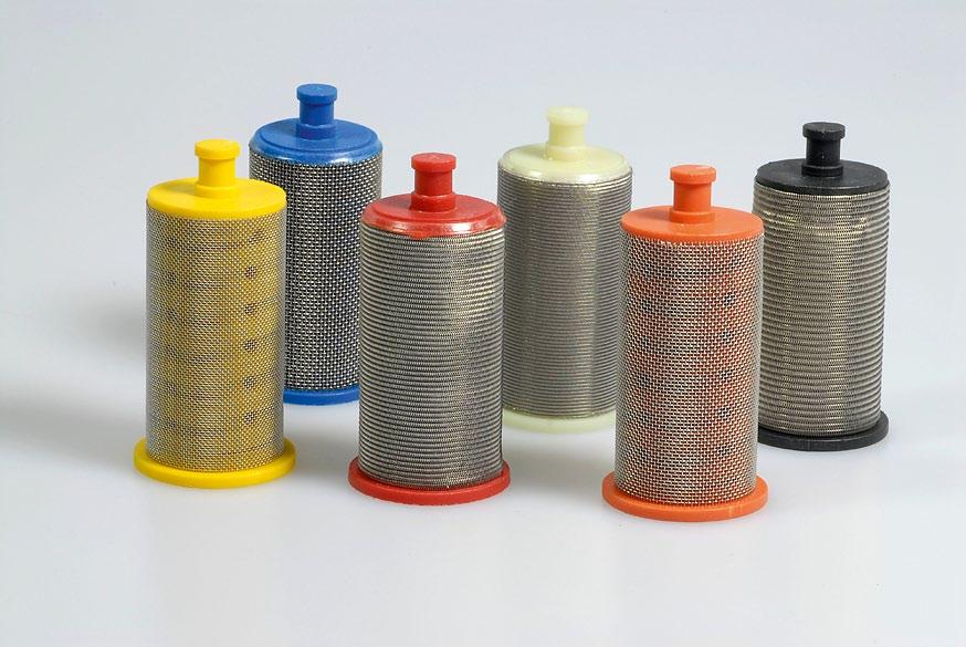 socket Filter inserts for high-pressure filter type 01 and type 05 Mesh Colour 0463779 M 40 blue 0163023 M 50 orange 0160601 M 70 yellow 0160059 M 100 black 0160628 M 150 red 0160636 M