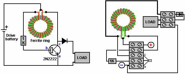 In this arrangement the LED is replaced by an ordinary diode (almost any diode will do) and the incoming power fed into a rechargeable battery.