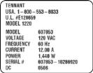 (000000-001039) Bracket, Vaporizer 1 C 6 54930 (000000- ) Vaporizer 1 B HOW TO ORDER PARTS - See diagram above Only use TENNANT Company supplied or equivalent parts.