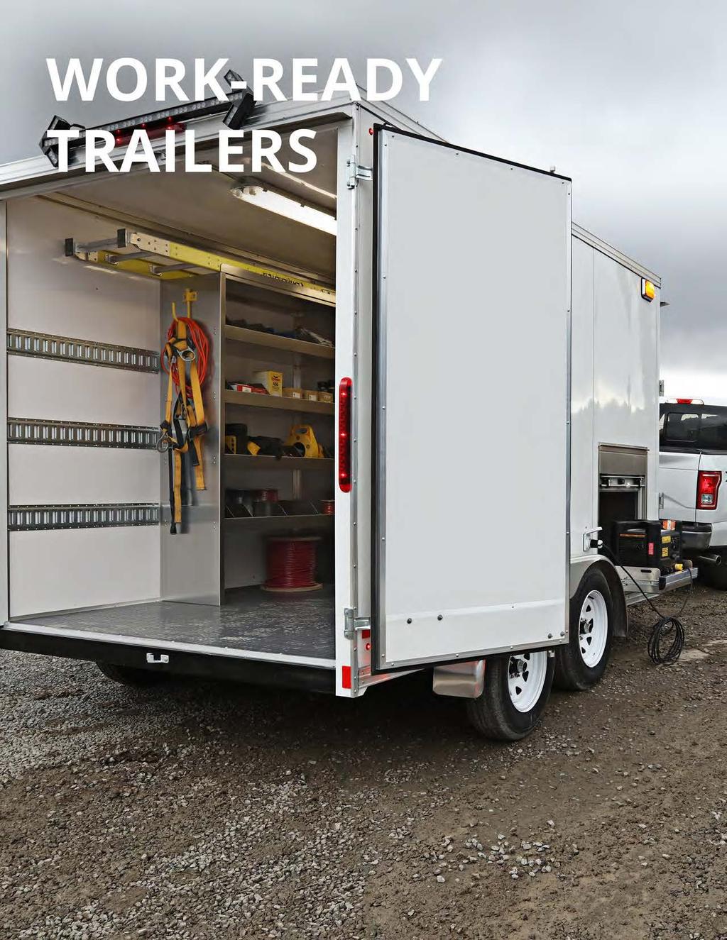 A MOBILE WORKSPACE THAT FITS YOUR SPECIFIC NEEDS When it comes to upfitting fleet trailers, EZ STAK ensures the process is easy.