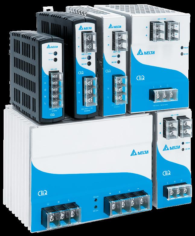 Switching Power Supplies CliQ DIN Rail Power Supplies CliQ 24Vdc 60W to 480W 1ph and 3ph, 960W 3ph Wide input voltage range 12Vdc and 24Vdc versions 3 phase models will operate on 2 phase input