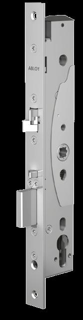 Door can be connected to alarm system but not for example to door automatics. Mechanical locks are used in door environments not requiring any electric functions or indications.