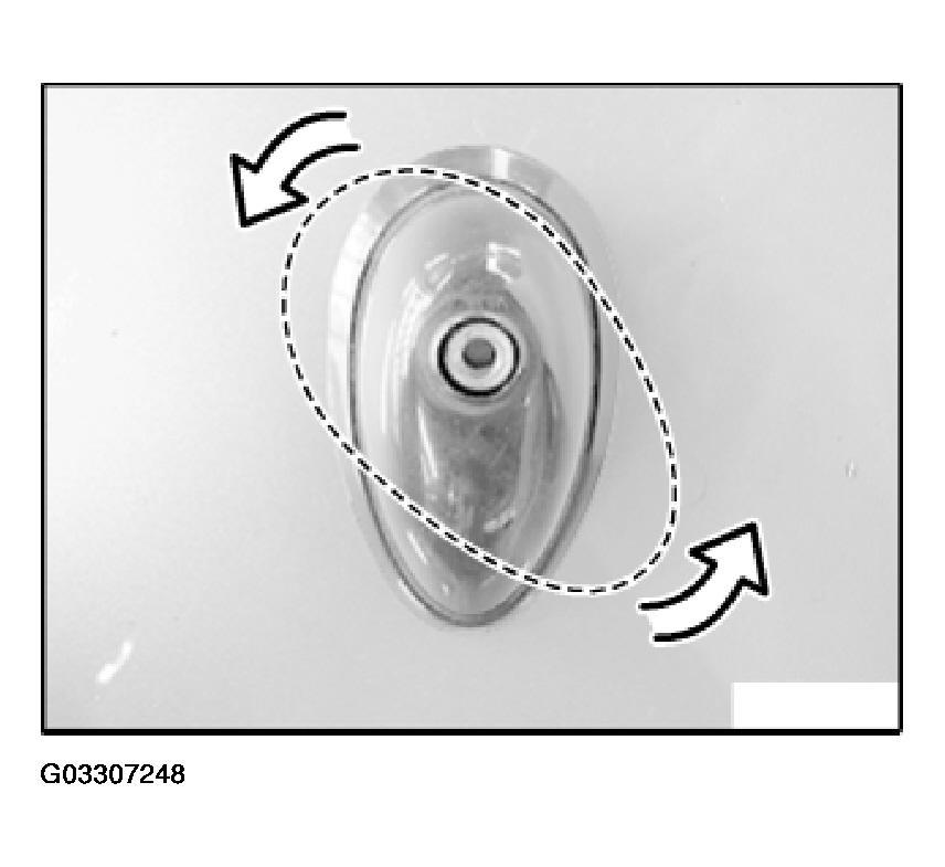 Fig. 8: Aligning Cover For Removal Remove nut (1) and seal.
