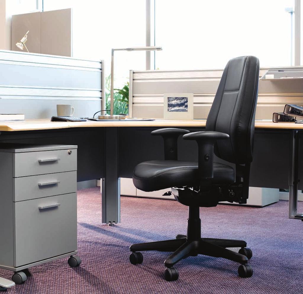 VERVE HIGH BACK CHAIR AURA CHAIR A superior mid back task chair offering exceptional comfort and infinite seat and back position adjustments, so each user can attain an optimum ergonomic seating