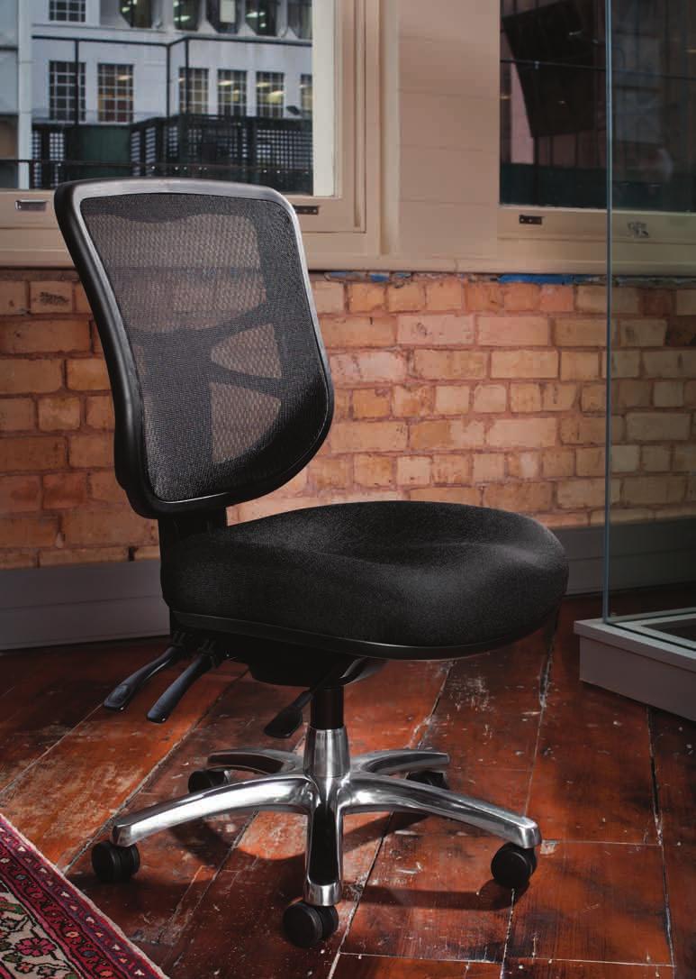 METRO CHAIR A stylish mesh back chair offering a modern look for your office with a polished aluminium base and fully adjustable ergonomic features.