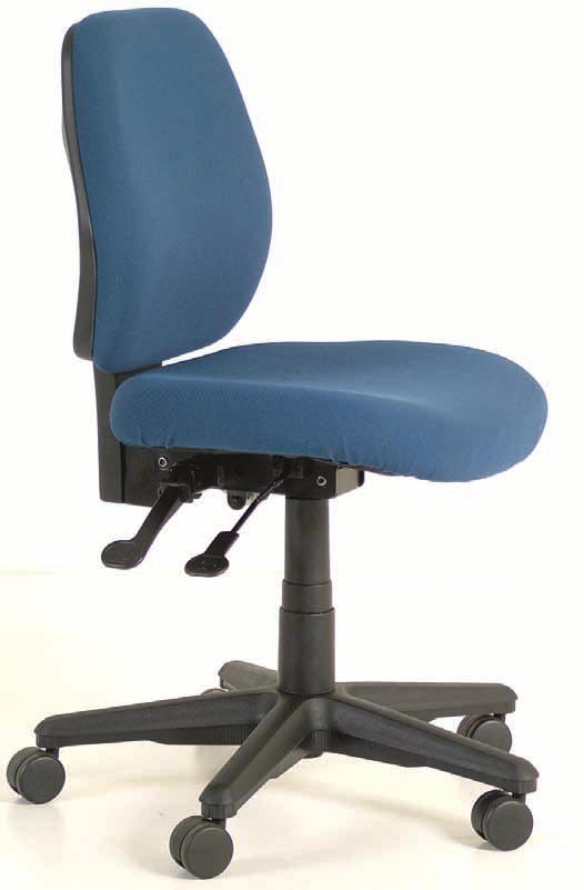 Seat Depth Range * Without seat slide (mm): 520 With seat slide (mm): 500-550 *Measured from back lumbar to front seat edge Ratchet height adjustable back/lumbar Independently adjustable seat tilt