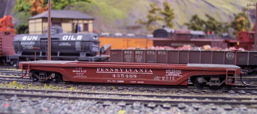 The trucks I painted rail brown with a few rust stains.