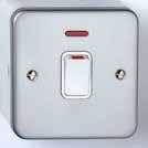 sides back sides back 1g 5 1 0 1 M1214FL METAL CLAD 45A Double Pole Switches Complete with surface mounting box Selected products available with and without