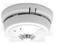 Smoke / Heat Alarms Ionisation Smoke Alarm 230V mains rated Battery back-up and low battery warning Interconnectable - up to 12 units LED operating indicators Tamper-proof push fit mounting base