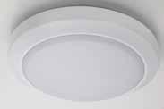 Interior Luminaires Stratus 8W LED Surface Luminaire White or chrome bezel, opal diffuser 8W LED 520 lumens Colour temperature 4000K Integral driver IP65 rated 3-year guarantee LED 8W Standard