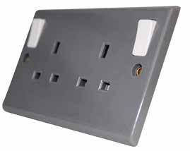 PRODUCT FEATURES SLIMLINE PART M Deta Slimline offers a dedicated range of Part M wiring accessories with grey frontplates and white switches, making them easily visible to the visually impaired.