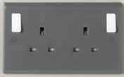 Slimline Part M Socket Outlets Top facing terminal screws Clear terminal markings Colour coded terminals Recessed earth bar Captive and