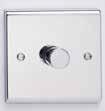 Slimline Décor Dimmer Switches LED dimmer suitable for LED lamps requiring leading or trailing edge