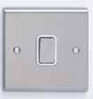 Slimline Décor 20A Double Pole Switches Black or white inserts available Matching metal rocker