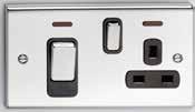 Slimline Décor Cooker Control Units Black or white inserts available Matching metal rocker