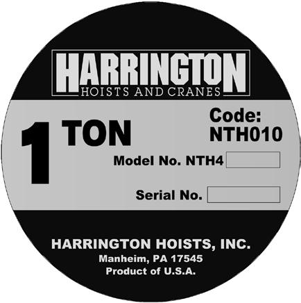 9.0 Parts List When ordering Parts, please provide the code number, lot number and serial number located on the nameplate (see Figure 9-1 below). Reminder: Per Sections 1.1 and 3.4.