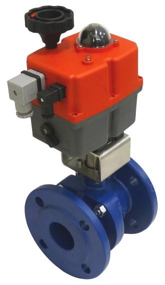 Electric actuator direct mounted Type: E4813BS Electric actuator fitted via kit Main J3 Smart electric actuator features: LED light for continual visual actuator status feedback.