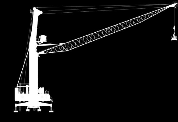 Main Dimensions Container Operation Lifting Capacities Container Operation Load Diagram on the ropes twin lift spreader single lift spreader Maximum crane capacity 104 t Maximum crane capacity 154 t