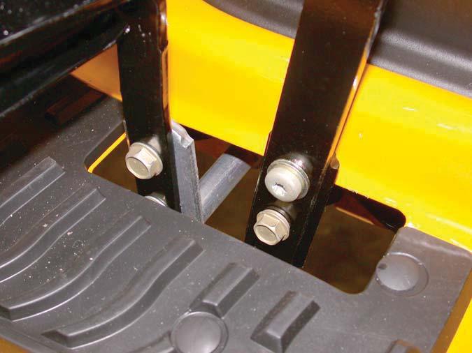 Confirm that the brake pedal is firmly attached to the pedal shaft. See Figure 20.1. Brake Pedal Figure 19.19 The brake arm pivots on a square-headed stud.