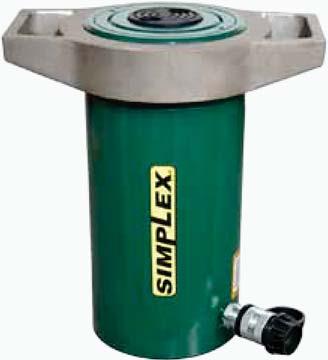 STEEL YLINDERS R Series - Spring Return apacity... 5-100 tons Stroke....62-14.38 in. Maximum Pressure... 10,000 psi HD internal spring for fast retract assistance. Heat treated load caps are standard.
