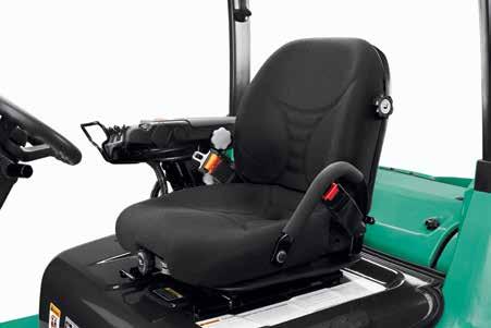 driving experience. Comfortable Ride: The FD70N is equipped with a full-suspension vinyl seat, providing day-long comfort to operators of all sizes: Forward and backward adjustment up to 6.
