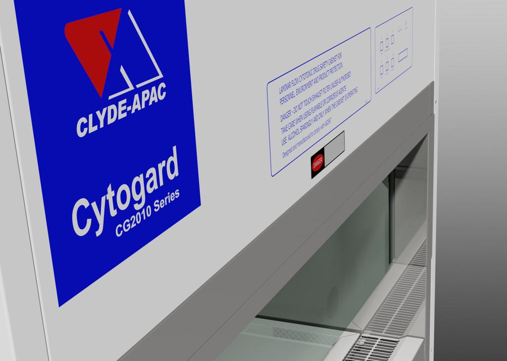 Australian Standards CG2010 Cytogard TM drug safety cabinets are designed and manufactured to comply with all requirements of Australian Standard AS2252