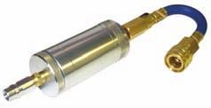 Contains Adapter Fitting for use with R12 and R134a Connections Oil - Dye Injector R134a 1/2"Acme Male x 1/2" Acme Female Oil - Dye Injector R134a Quick Disconnect Style Oil