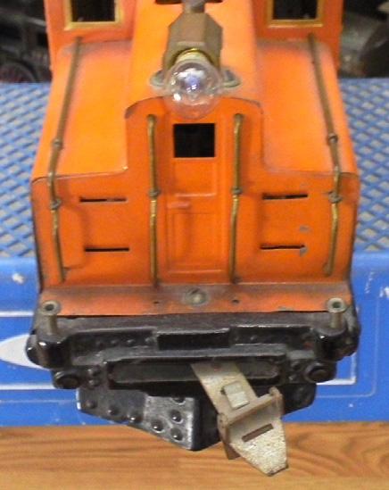 It seems weird that they would have gone to all the trouble to use that stamped steel frame if they still had snowplow pilots of course I will say I ve seen one example of an 0 gauge engine where it