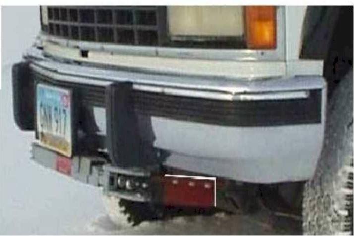 picture at right shows the horizontal tow hook that came with the vehicle removed and an angle iron replaced