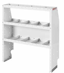 DURABILITY achieved with heavy duty gauge steel construction FLAT FRONTS on " deep adjustable shelves.
