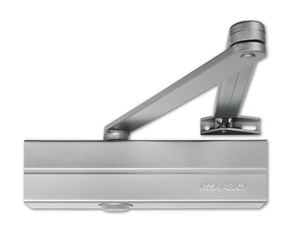 DC200 & DC300 Rack and Pinion Surface Mounted Door Closer The ASSA ABLOY DC200 and DC300 is a compact shaped, surface mounted adjustable spring strength door closer designed for installation on metal